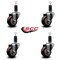 Service Caster 3'' Maroon Poly Wheel Swivel 1-1/4'' Expanding Stem Caster Set, 4PK SCC-EX20S314-PPUB-MRN-114-4 - alternate 3